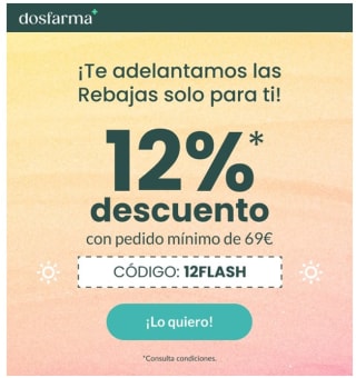 12% dto por mínimo compra 69€