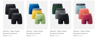 3-Pack Montcho heren boxershorts voor €12,76 dmv c de bij Montcho