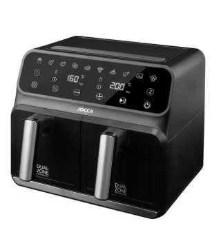 Freidora digital Jocca de aire caliente con dos cubetas independientes con 4 litros de capacidad cada una 1700W de potencia por solo 52,71€