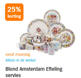 Blond Amsterdam Efteling servies 25% korting bij de AH