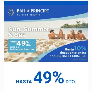 Hasta -49%, -10% Extra en Hoteles Bahia Príncipe.