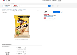 Doritos Nachos 150g por solo 0,86€