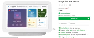 Google Nest Hub (2e generatie) | Chalk voor €49,99 bij Eptummers