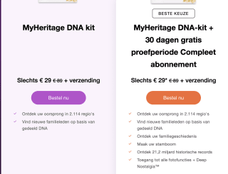 Tot 70% korting met deze MyHeritage kortingscode