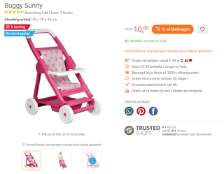 50% korting op Buggy Sunny bij Lobbes