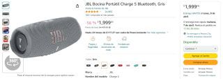 Bocina JBL Portátil Charge 5 por $1,999 en Amazon