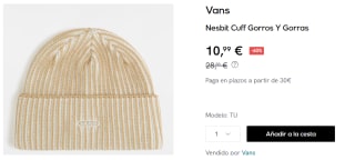 Gorro Vans Nesbit Cuff por 10.99€