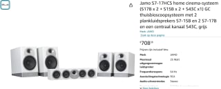Jamo S7-17HCS home cinema systeem voor €708,28 bij Amazon