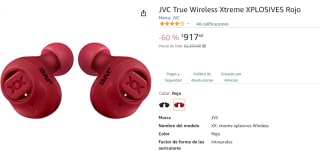 JVC True Wireless Xtreme a $918 en Amazon