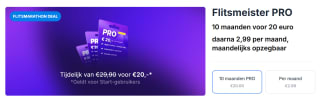 10 maanden Flitsmeister Pro voor €20