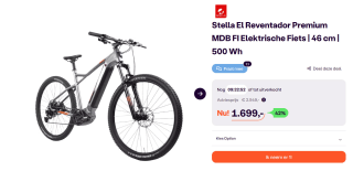 Stella El Reventador Premium MDB FI Urban 500Wh voor €1.699 bij Ibood