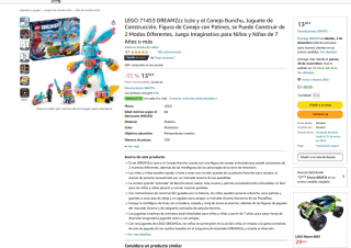 LEGO 71453 DREAMZzz Izzie y el Conejo Bunchu por solo 13,60€