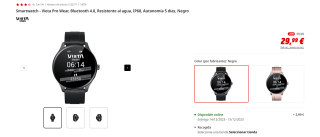 Smartwatch Vieta Pro Wear, Bluetooth, Resistente al agua por 29,99€