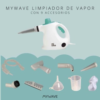 Limpiador De Vapor con 9 Accesorios marca MyWave modelo MWPS-LVA