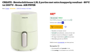 CREATE - Heteluchtfriteuse 1,5L voor €49,95 bij Bol