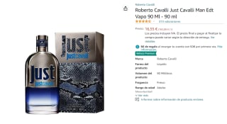 Roberto Cavalli Just cavalli man Eau de toilette de hombre de 90ml por 16.55€