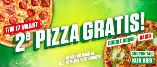 2e pizza gratis bij New York Pizza