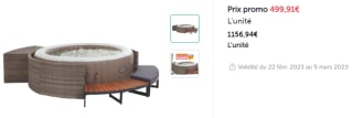 Spa gonflable Intex + marche pieds à 499,91€