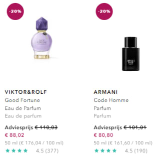 20% korting op alles + tot 2 gratis cadeaus bij Douglas