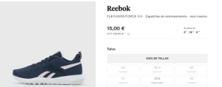 Zapatillas Reebok desde solo 15€ alucina