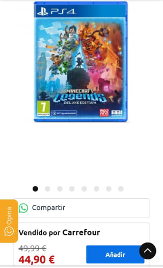 Minecraft Legends Deluxe Edition PS4 por 17,90€.