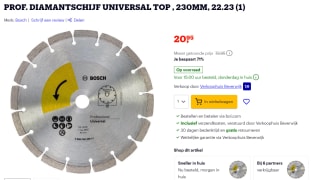 Bosch Profiline diamantschijf universal top, 230mm voor €20,95 bij Bol.com