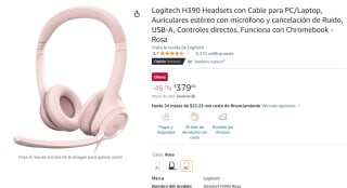 Audífonos Logitech H390 Headsets por $379 en Amazon