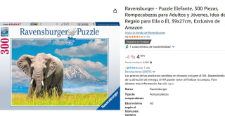 Puzzle Elefante, 300 Piezas marca Ravensburger por 4,10€