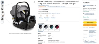 Asiento Infantil BRITAX WILLOW S por $5,961 | Descuento Amazon
