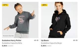 Recopilación de sudaderas desde 4,49€ para toda la familia