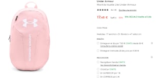 Mochila Under Armour Hustle Lite de 24L por 17.45€