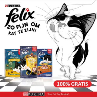 Gratis Felix kattensnacks (via e-coupon)