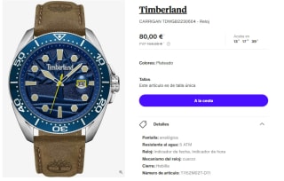 Reloj de Hombre Timberland CARRIGAN por 72€