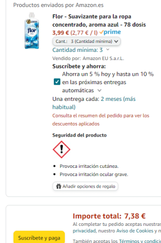 Pack 3 unidades Flor Suavizante de 78 lavados por 7,38€