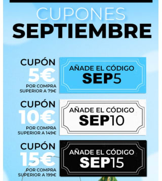 Hasta 15€ de descuento según importe de la compra