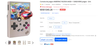 Consola ANBERNIC RG35XX 64GB + 128GB 8000 juegos por $952 en Geekbuying