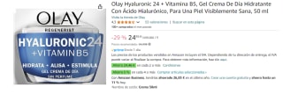 2 Botes de Olay Hyaluronic 24 + Vitamina B5, Gel Crema De Día Hidratante Con Ácido Hialurónico, Para Una Piel Visiblemente Sana, 50 ml por 25.44€