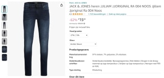 Jack & Jones "Liam" Original voor €15 bij Amazon
