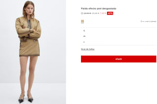 Falda efecto piel desgastada para Mujer por 3.99€