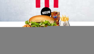 Hamburger met friet + drinken voor €3
