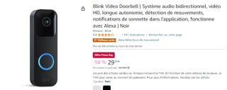 Blink Video Doorbell Système audio bidirectionnel à 29,16€