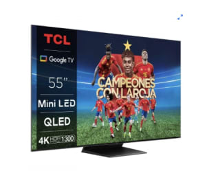 TV QD MiniLED 55" (139,7 cm) TCL 55C805 4K UHD Dolby Vision IQ Smart TV por 549€