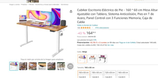 Escritorio Cubiker Eléctrico de Pie 160 * 60 cm por 149.99€