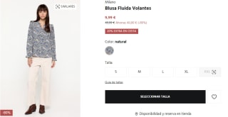 Blusa Fluida Volantes para Mujer Milano por 7.99€