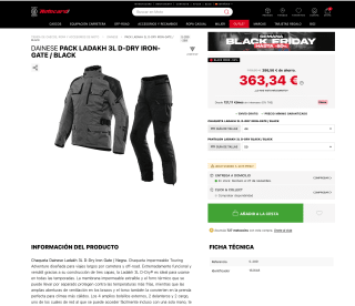 Pack chaqueta y pantalon Dainese Ladakh 3L por solo 363,34€