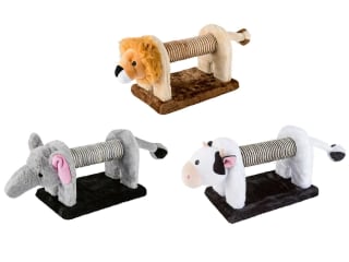 Rascador para gatos con sonajero en forma de animal por 9,99€