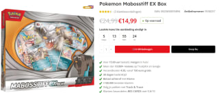 Pokemon - Scarlet & Violet Mabosstiff EX box voor €14,99 bij Bescards