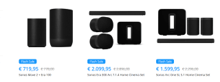 Tot 30% korting tijdens de Sonos Flash Sale bij tink