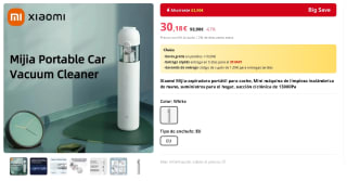 Xiaomi Mijia aspiradora portátil inalámbrica por 30,18€