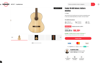 Guitarra Acústica Fender CN-60S Natural por solo 166,99€
